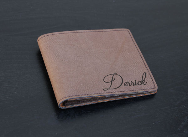 Engraved Leather Wallet for Men