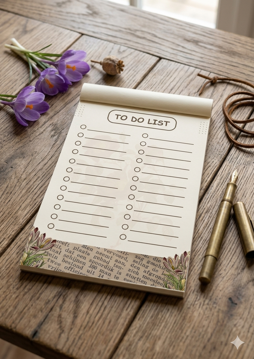 Vintage To do Notepad