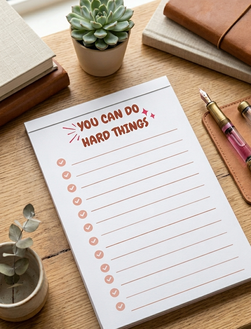 You can do hard things Notepad