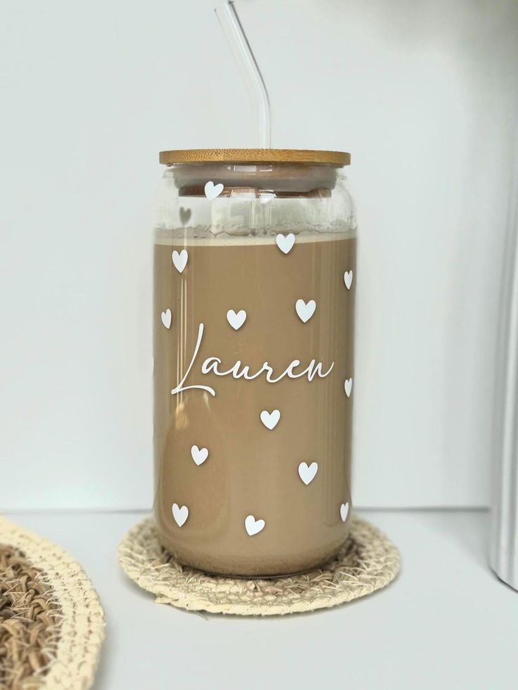 Name with hearts Glass Tumbler