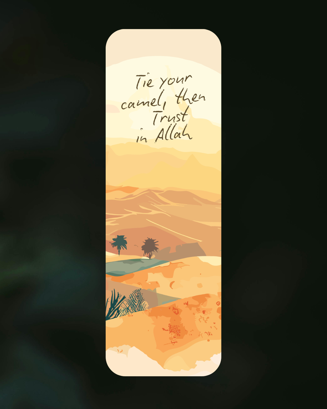 Tie Your Camel Bookmark