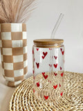 Tumbler with Hearts Design