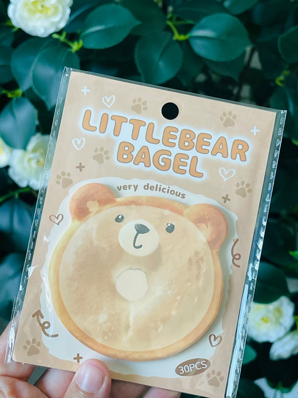 Bear Bagel Shaped Sticky Notes